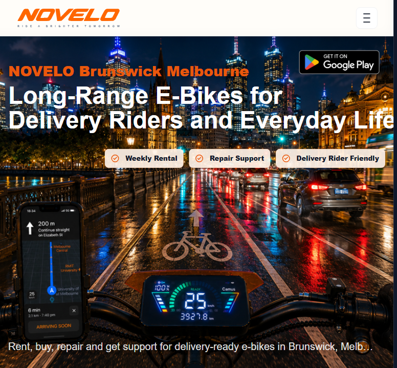 NOVELO e-bike website